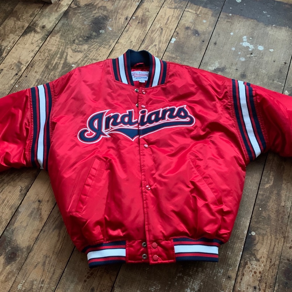 Men’s Starter Indians Jacket Large